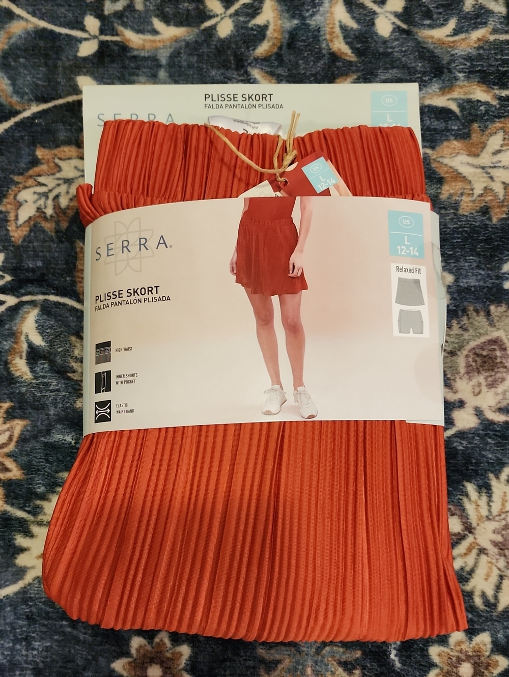 Serra Pleated Skort in Rust